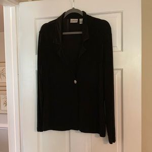 Chico’s Travelers jacket with one button closure